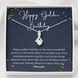 Mom Necklace, Happy Golden Birthday Necklace Gift, Golden Birthday, Special Gift For Golden