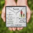 Son Necklace, Cross Necklace For Son, Gift From Dad With Message Card, Christian Cross Necklace, Son Gifts From Dad, Religious Gift