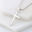 Son Necklace, Christian Gift, Faith Cross Necklace, Faith Bigger Than Fear Quote