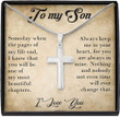 Son Necklace, To My Son Necklace  Gifts For Son  Cross Necklace