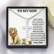 Son Necklace, To My Son Necklace Gift This Old Son Birthday gift ideas Cross Necklace