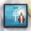 Son Necklace, Easter Necklace Gift For Son From Dad, Kid Easter Christian Necklace