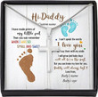 Husband Necklace gift, Dad Necklace, New 1st First Daddy Bump Kiss Kick Love Necklace Gift For Men, Last Minutes Gift