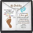 Husband Necklace gift, Dad Necklace, New 1st First Daddy Bump Kiss Kick Love Necklace Gift For New Dad