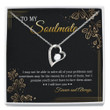 Wife Necklace gift, Girlfriend Necklace, To My Soulmate, Soulmate Gift Message Card With Box Forever Love