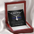 Wife Necklace gift, Cubic Zirconia Necklace Law Enforcement Wife Present, Christmas Necklace For