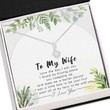 Wife Necklace gift, To My Wife, My Love Necklace Box Card Message  Jewelry For Wife, Gift For Her