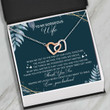 Wife Necklace gift, Wife Gifts  Interlocking Hearts Necklace  To My Gorgeous Wife  Jewelry For Her