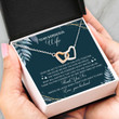 Wife Necklace gift, Wife Gifts  Interlocking Hearts Necklace  To My Gorgeous Wife  Jewelry For Her