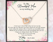 Mom Necklace Gift, Personalized Necklace Mother Of The Bride Gift From Daughter, Mom Wedding Gift From Bride Custom Name