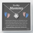 Mom Necklace Gift, Personalized Necklace New Mummy Gift,First Time Mum, Pregnancy Custom Name