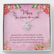 Mom Necklace Gift, Mother Necklace  Mom Gift Necklace With Gift Box