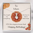 Mom Necklace Gift, Mom Birthday Gift Fitted Sheet Sparkle Ribbon Necklace