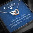 Cousin Necklace, To My Cousin Necklace, God Made Us Cousins, Gift For Cousin