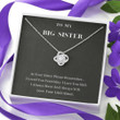 Sister Necklace Gift, To My Big Sister Necklace Gift, Always Will Love You, Present For Big Sister
