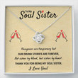Sister Necklace Gift, To My Soul Sister Best Friend Necklace Gift Our Drunk Stories Are Forever