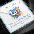Sister Necklace Gift  Gift To Sister  Gift Necklace With Message Card Happy Hanukkah To My Sister