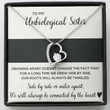 Sister Necklace Gift, To My Unbiological Sister Tangled Heart Necklace Gift