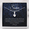 Sister Necklace Gift, Sister Of The Bride Necklace Gift From Sister, To Sister Wedding Day Gift From Bride