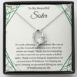 Sister Necklace Gift, To My Beautiful Sister Necklace Gift Gift, Christmas Birthday Gift To Little Sister Big Sister