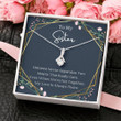 Sister Necklace Gift, To My Sister Necklace Gift, Distance Never Separates, Birthday Gift For Sister