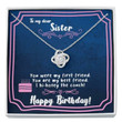 Sister Necklace Gift, To My Sister Necklace Gift  Best Friend Happy Birthday Necklace