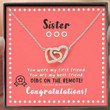 Sister Necklace Gift, To My Sister Necklace Gift Friend Congratulations Necklace