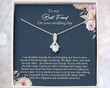 Sister Necklace Gift, Best Friend Gift Necklace To Bride From Maid Of Honor, BFF Gift On Her Wedding Day