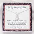 Sister Necklace Gift  Gift To Sister  Gift Necklace With Message Card To My Sister