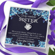 Sister Necklace Gift, Sisters Love Necklace, Birthday Gift For Sister, To My Wonderful Sister Necklace Gift
