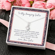 Sister Necklace Gift  Gift To Sister  Gift Necklace With Message Card To My Sister
