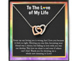 Lesbian Couple Joint Hearts Necklace, LGBT Gift, Lesbian Wedding Necklace, Rainbow Flag