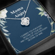 Memorials Necklace, Mama Of An Angel: Miscarriage Necklace Gift, Sorry For Your Loss, Angel Baby Bereavement Gift, Love Knot