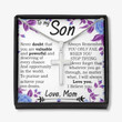 Son Graduation Necklace Gift, To my son gift cross necklace, birthday gift for son from mom, religious, christian