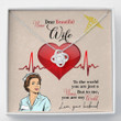 Wife Pregnancy Gift, Dear Beautiful Nurse Wife Pregnancy Gift With Message Card � Gifts For Pregnant Nurse Wife � Valentines Day Necklace