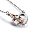 Girlfriend Necklace Gift, Valentines Day Gift For Girlfriend Necklace Gift � Interlocking Hearts Necklace
