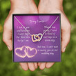 Future Wife Necklace Gift, Gift Necklace Message Card � Funny Purple To My Fiance