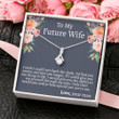 Future Wife Necktace, To My Future Wife Love You To The Moon Necklace, Gift For Future Wife, Engagement Gift For Her