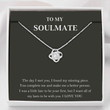 Girlfriend Necklace Gift, Wife Necklace, To My Soulmate Necklace, You Complete Me, Gift For Wife, Girlfriend, Fiance, Future Wife