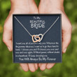Future Wife Necklace Gift, To My Beautiful Bride Two Hearts Necklace, Groom To Bride Gift, Wife To Be Gift, My Love Gift