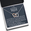 Future Wife Necklace Gift, To My Beautiful Bride Two Hearts Necklace, Groom To Bride Gift, Wife To Be Gift, My Love Gift
