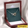 Girlfriend Necklace Gift, Valentines Day Gift For Girlfriend Necklace Gift � Interlocking Hearts Necklace