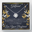 Girlfriend Necklace Gift, Valentine�s Day Necklace Gift With Message Card For Girlfriend, Gift For Fiance, Gift For Her, To My Girlfriend