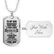 SON DOG TAG, DOG TAG FOR SON, GIFT FOR SON BIRTHDAY, DOG TAGS FOR SON, ENGRAVED DOG TAG FOR SON, FATHER AND SON DOG TAG-135