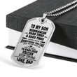 SON DOG TAG, DOG TAG FOR SON, GIFT FOR SON BIRTHDAY, DOG TAGS FOR SON, ENGRAVED DOG TAG FOR SON, FATHER AND SON DOG TAG-135