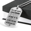 SON DOG TAG, DOG TAG FOR SON, GIFT FOR SON BIRTHDAY, DOG TAGS FOR SON, ENGRAVED DOG TAG FOR SON, FATHER AND SON DOG TAG-153