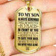 SON DOG TAG, DOG TAG FOR SON, GIFT FOR SON BIRTHDAY, DOG TAGS FOR SON, ENGRAVED DOG TAG FOR SON, FATHER AND SON DOG TAG-153