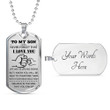 SON DOG TAG, DOG TAG FOR SON, GIFT FOR SON BIRTHDAY, DOG TAGS FOR SON, ENGRAVED DOG TAG FOR SON, FATHER AND SON DOG TAG-100