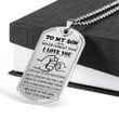 SON DOG TAG, DOG TAG FOR SON, GIFT FOR SON BIRTHDAY, DOG TAGS FOR SON, ENGRAVED DOG TAG FOR SON, FATHER AND SON DOG TAG-100