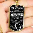 SON DOG TAG, DOG TAG FOR SON, GIFT FOR SON BIRTHDAY, DOG TAGS FOR SON, ENGRAVED DOG TAG FOR SON, FATHER AND SON DOG TAG-1